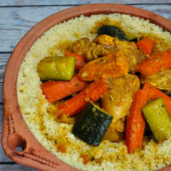 couscous poulet - cafe restaurant bilbao ouarzazate